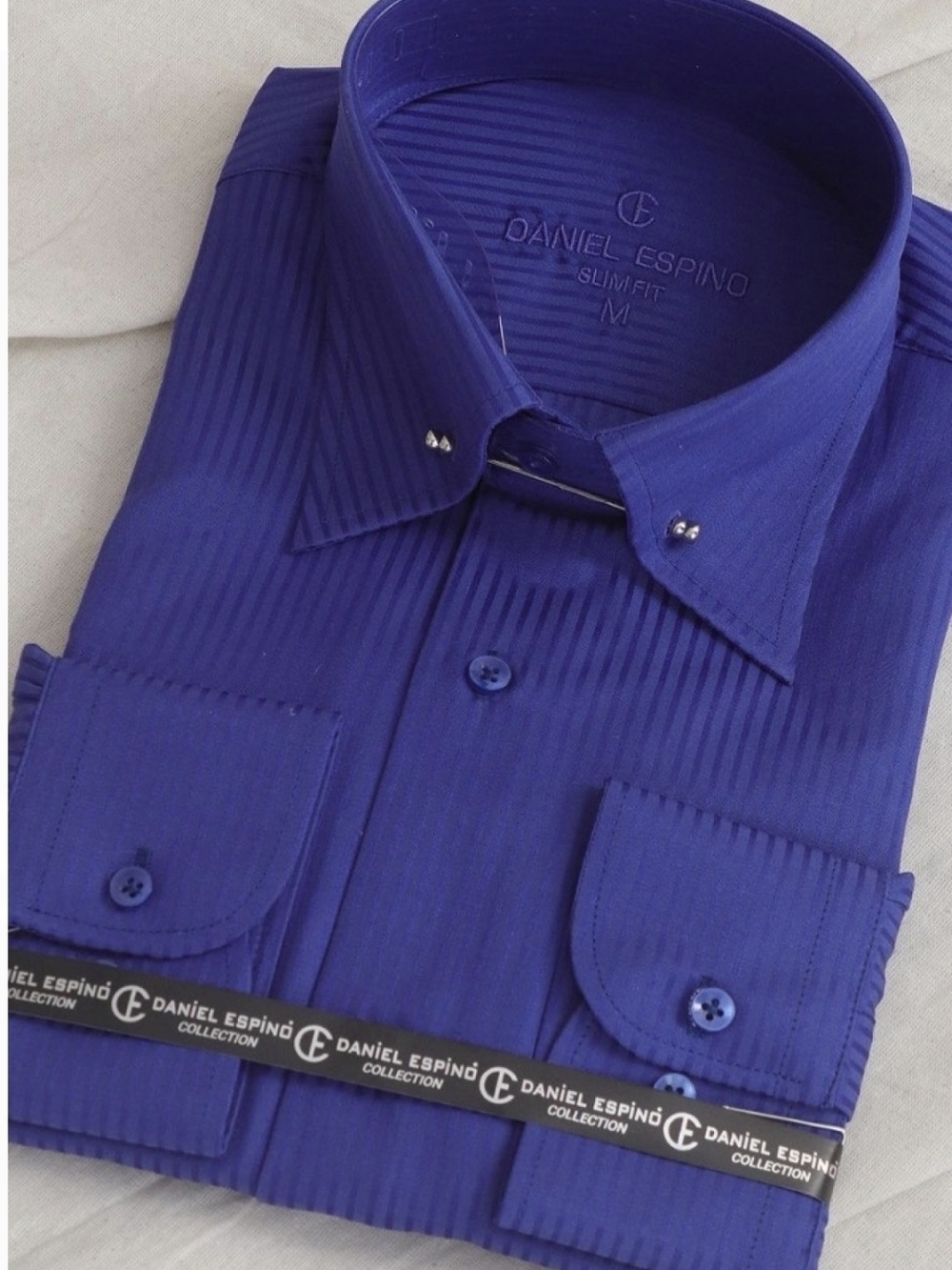 Men's Slim Fit Royal Blue Dress Shirt